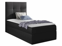 Lit continental Baltimore 180, Unique, Gris, Faux cuir, Disponible>Mobilier1 Sale