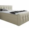Lit continental Baltimore 138, Unique, Brun clair, Faux cuir>Mobilier1 Outlet