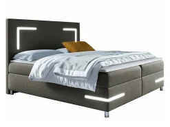 Lit continental Baltimore 173, Double, Marron, Tissu, Disponible>Mobilier1 Hot