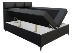 Lit continental Baltimore 134, Double, Rouge, Faux cuir, Disponible><noscript><img width=