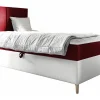 Lit continental Baltimore 170, Unique, Rouge, Faux cuir, Disponible>Mobilier1 Best