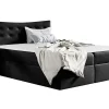 Lit continental Baltimore 157, Double, Gris, Tissu, Disponible>Mobilier1