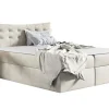 Lit continental Baltimore 157, Double, Brun clair, Tissu, Disponible>Mobilier1