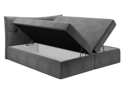Lit continental Baltimore 157, Double, Brun clair, Tissu, Disponible><noscript><img width=