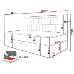 Mobilier1 Lit continental Baltimore 168, Unique, Jaune, Faux cuir, Disponible* Ensemble Sommier Et Matelas