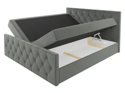 Lit continental Baltimore 161, Double, Marron, Tissu, Disponible><noscript><img width=