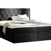 Lit continental Baltimore 159, Double, Noir, Tissu, Disponible>Mobilier1 Best