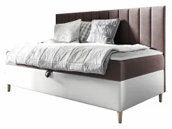 Mobilier1 Lit continental Baltimore 165, Unique, Pourpre, Faux cuir, Disponible* Ensemble Sommier Et Matelas