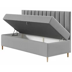 Mobilier1 Lit continental Baltimore 165, Unique, Pourpre, Faux cuir, Disponible* Ensemble Sommier Et Matelas