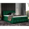Mobilier1 Lit continental Baltimore 152, Double, Vert, Tissu, Disponible* Ensemble Sommier Et Matelas
