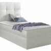 Lit continental Baltimore 180, Unique, Blanc, Faux cuir, Disponible>Mobilier1 Sale