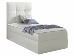 Lit continental Baltimore 180, Unique, Blanc, Faux cuir, Disponible>Mobilier1 Sale