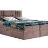 Lit continental Baltimore 143, Double, Rose, Tissu, Disponible>Mobilier1 Outlet