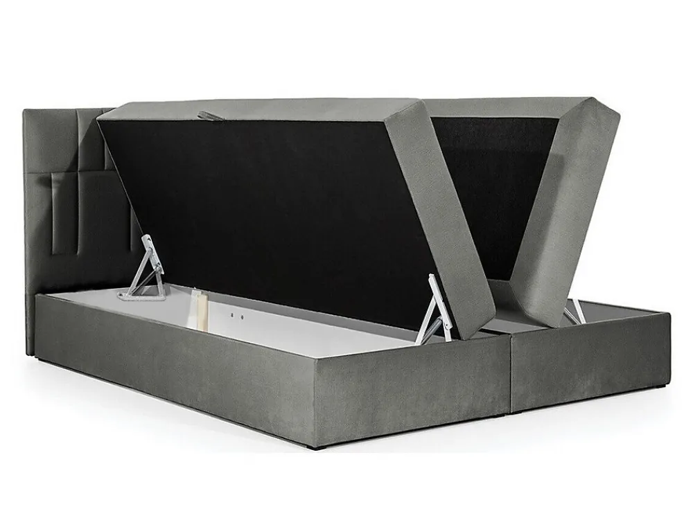 Lit continental Baltimore 143, Double, Rose, Tissu, Disponible>Mobilier1 Outlet