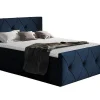 Lit continental Baltimore 150, Double, Bleu, Tissu, Disponible>Mobilier1 Online