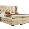 Lit continental Baltimore 187, Double, Brun clair, Tissu, Disponible>Mobilier1 Hot