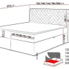 Mobilier1 Lit continental Baltimore 148, Double, Vert, Tissu, Disponible* Ensemble Sommier Et Matelas