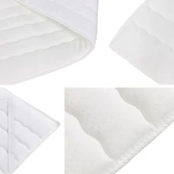 Mobilier1 Lit continental Baltimore 115, Double, Rose, Tissu, Disponible* Ensemble Sommier Et Matelas