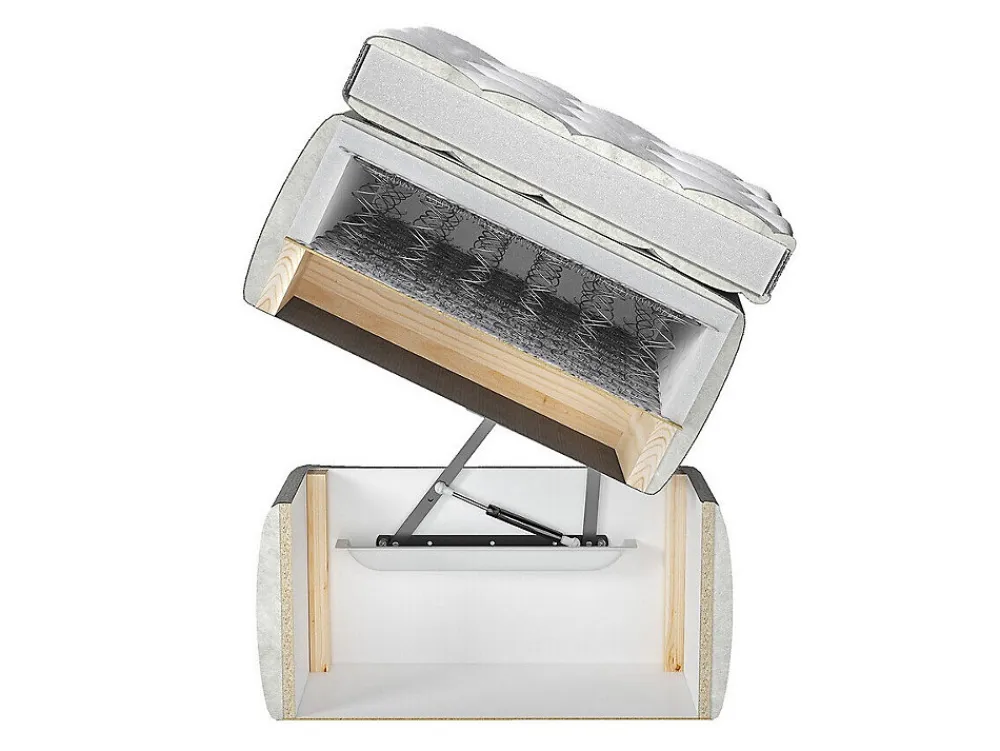 Lit continental ComfiDream 156, Double, Brun clair, Tissu, Disponible>Mobilier1 Discount
