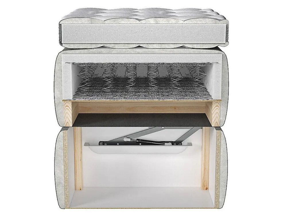 Lit continental ComfiDream 156, Double, Brun clair, Tissu, Disponible>Mobilier1 Discount
