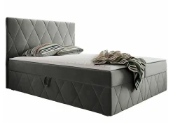Lit continental Comfivo 225, Double, Gris, Tissu, Disponible>Mobilier1 Best