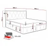 Mobilier1 Lit continental Comfivo 225, Double, Rouge, Tissu, Disponible* Ensemble Sommier Et Matelas