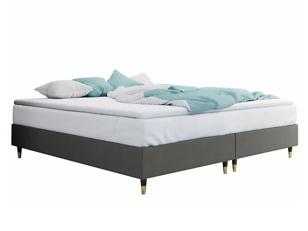 Lit continental Logan 109, Double, Gris, Tissu, Disponible>Mobilier1 Discount