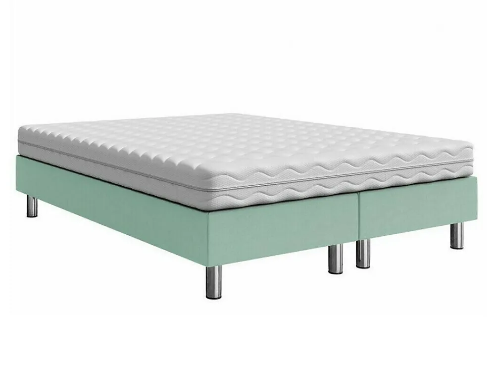 Lit continental Logan 101, Double, Turquoise, Tissu, Disponible>Mobilier1 Discount
