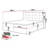 Mobilier1 Lit continental Memphis 115, Double, Vert, Tissu, Disponible* Ensemble Sommier Et Matelas