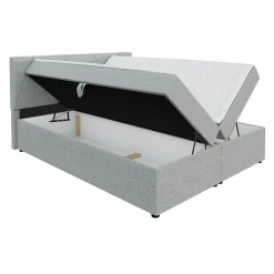 Mobilier1 Lit continental Memphis 116, Double, Vert, Tissu, Disponible* Ensemble Sommier Et Matelas