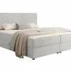 Lit continental Memphis 117, Double, Gris, Tissu, Disponible>Mobilier1 Outlet