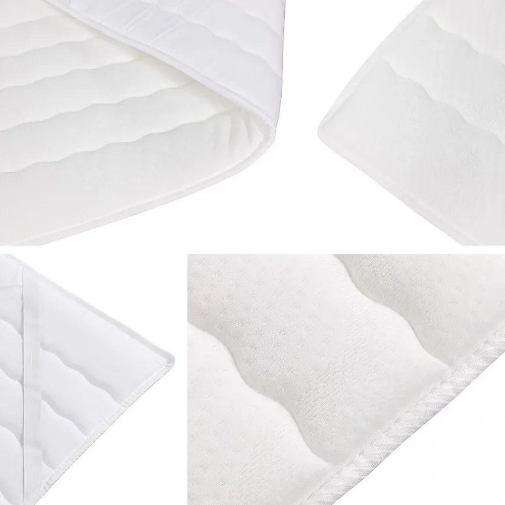 Mobilier1 Lit continental Pomona 115, Double, Brun clair, Tissu, Disponible* Ensemble Sommier Et Matelas