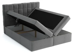 Lit continental Pomona 117, Double, Brun clair, Tissu, Disponible><noscript><img width=