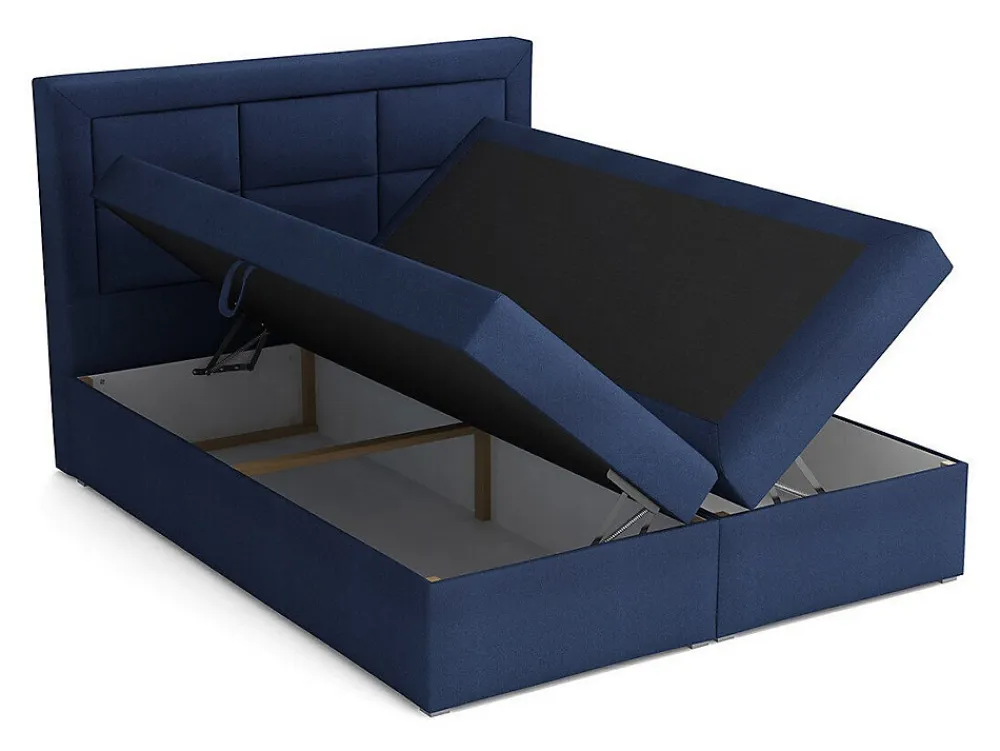 Lit continental Pomona 114, Double, Brun clair, Tissu, Disponible>Mobilier1 Hot