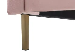 Vente-unique Lit coquillage 140 x 190 cm - Velours - Rose - LIVAYA* Lit Double