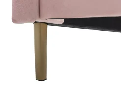Lit coquillage 160 x 200 cm - Velours - Rose - LIVAYA><noscript><img width=
