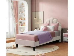 Habitat Et Jardin Lit coquillage en velours "Manon" 90 x 190 cm Beige* Lit Coffre