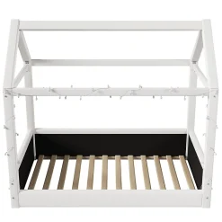 Lit de jour rembourré 90x200 cm, éclairage LED - beige><noscript><img width=