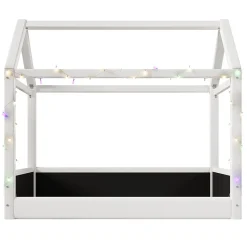 Lit de jour rembourré 90x200 cm, éclairage LED - beige><noscript><img width=