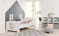 Kobi Lit d'enfant ANNA avec matelas 140x70 Eléphant*Enfant Lit Enfant