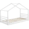 [En.Casa] Lit D'enfant Design Maison Vardoe Pin 90 X 200 Cm Blanc Mat en.casa*Enfant Lit Enfant