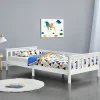 Lit d'Enfant Design Nuuk en Pin 200 x 90 cm Blanc Mat Laqué en.casa>[En.Casa] Sale