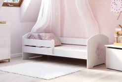 Kobi Lit d'enfant LUK avec balustrade 140x70 Princesse en couronne*Enfant Lit Enfant