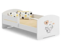 Kobi Lit d'enfant LUK avec balustrade 160x80 Eléphant*Enfant Lit Enfant