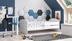 Kobi Lit d'enfant LUK avec barreaux 160x80 étoiles*Enfant Lit Enfant