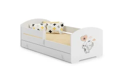 Lit d'enfant LUK avec tiroir et tringle 160x80 Eléphant>Kobi Clearance