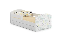 Kobi Lit d'enfant LUK avec tiroir et barreaux 160x80 étoiles* Lit Avec Rangement