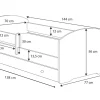 Kobi Lit d'enfant LUK avec tiroir et tringle 140x70 GOL* Lit Avec Rangement