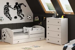 Kobi Lit d'enfant LUK avec tiroir et tringle 140x70 GOL* Lit Avec Rangement