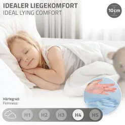 Ml-Design Lit d'enfant Tipi 70x140 cm blanc en bois de pin massif avec sommier matelas style indien*Enfant Lit Enfant